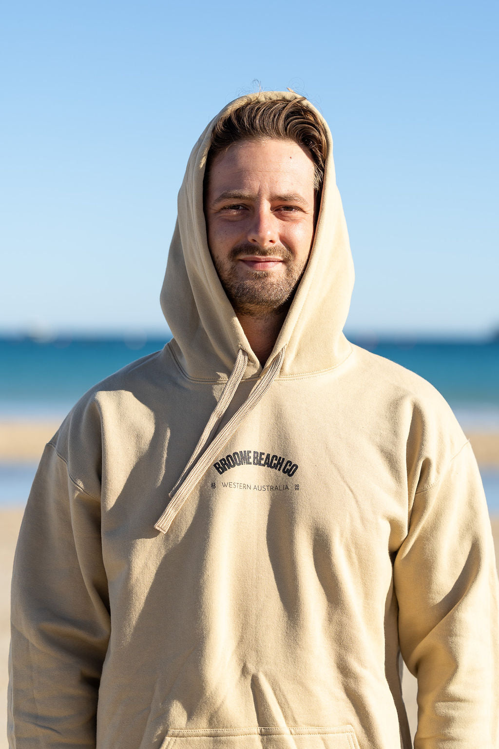 Premium Mens Hoodie - Tan Classic