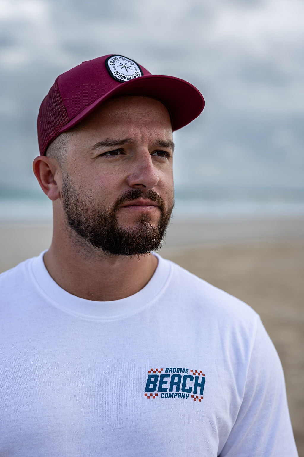 Common Tee - Navy & Orange Checker