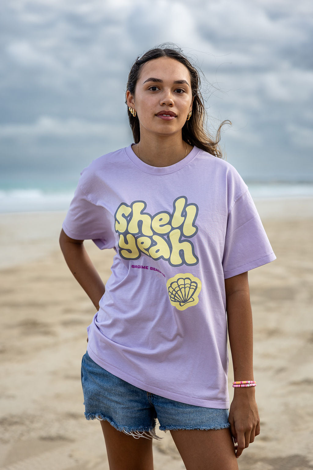 Ladies Shell Yeah - Pastel Lilac Box Tee