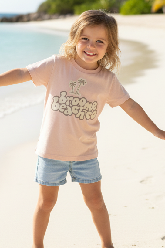 Kids Mini Coast Tee - Pale Pink Bubble