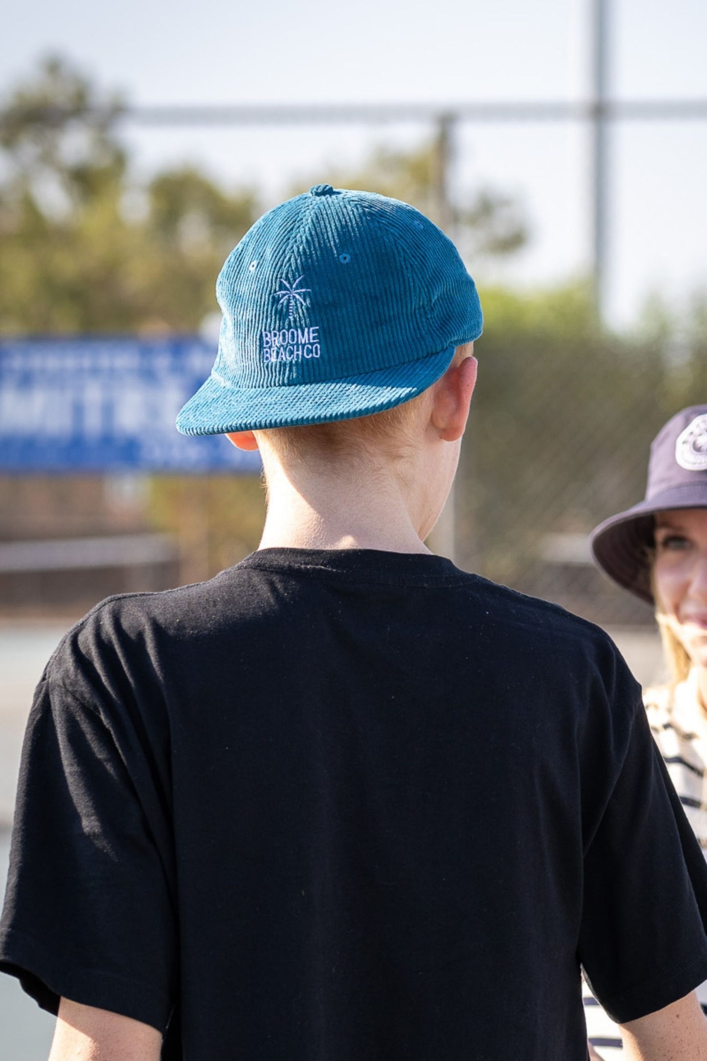 Retro Cord Cap - Azure Blue