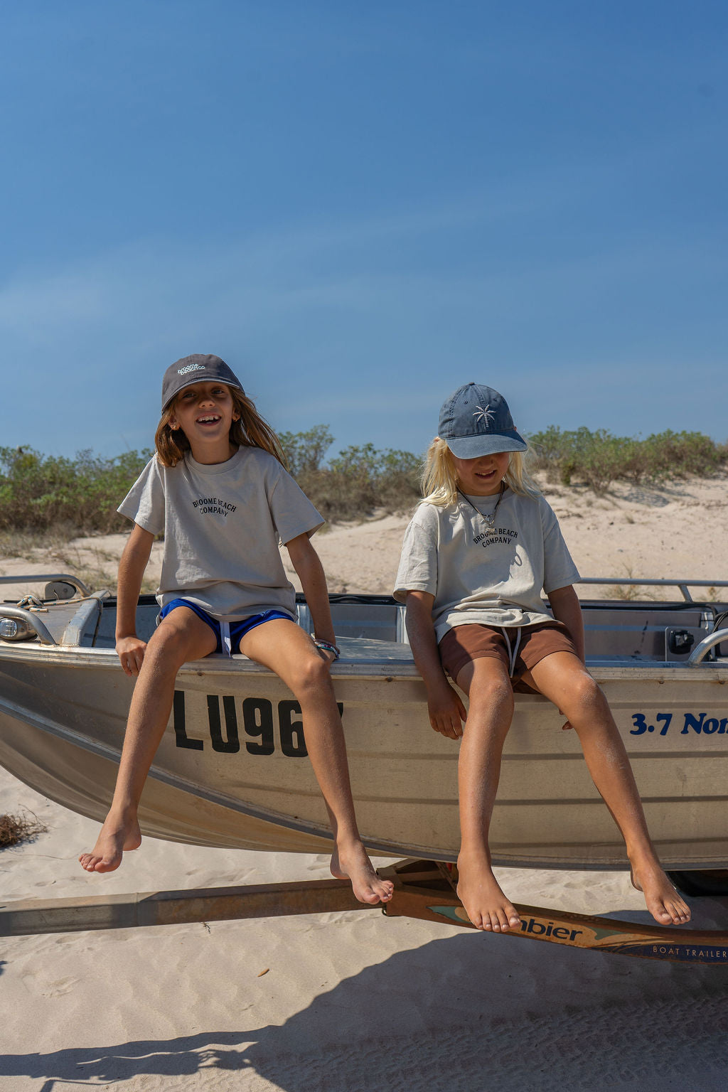 Kids Mini Coast Tee- Bone Barra Classic