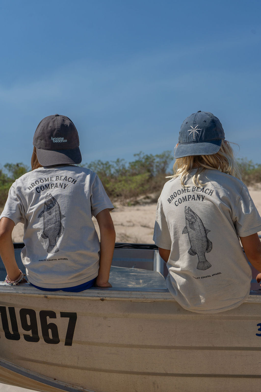 Kids Mini Coast Tee- Bone Barra Classic