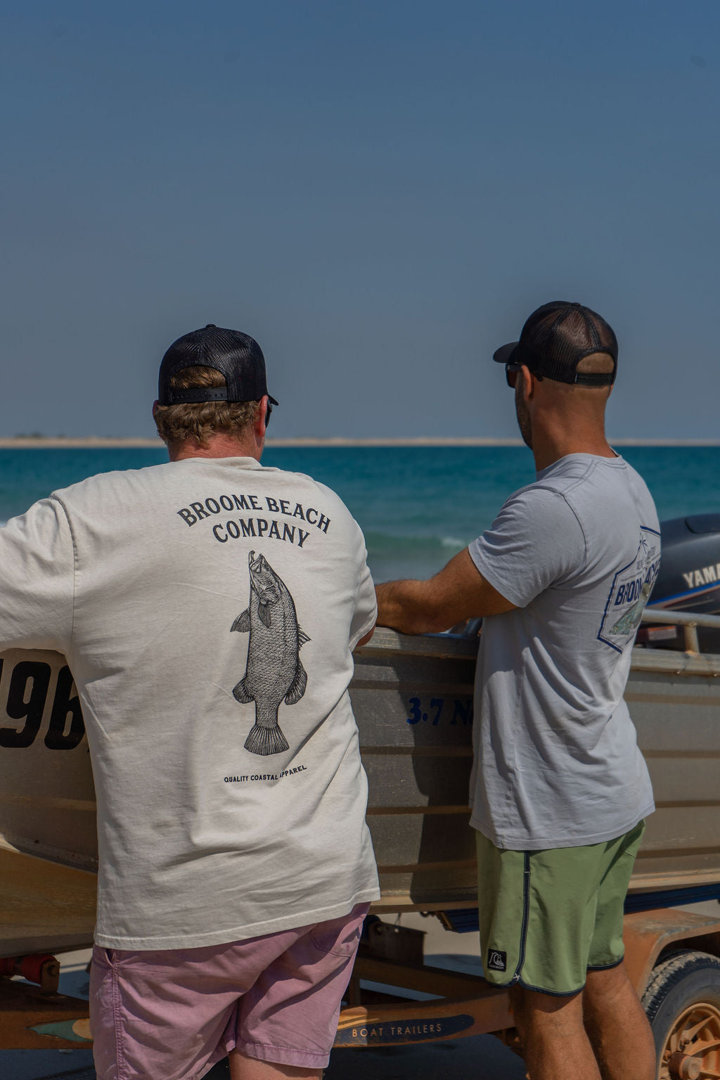 Mens Heavy Tee - Washed Bone Barra