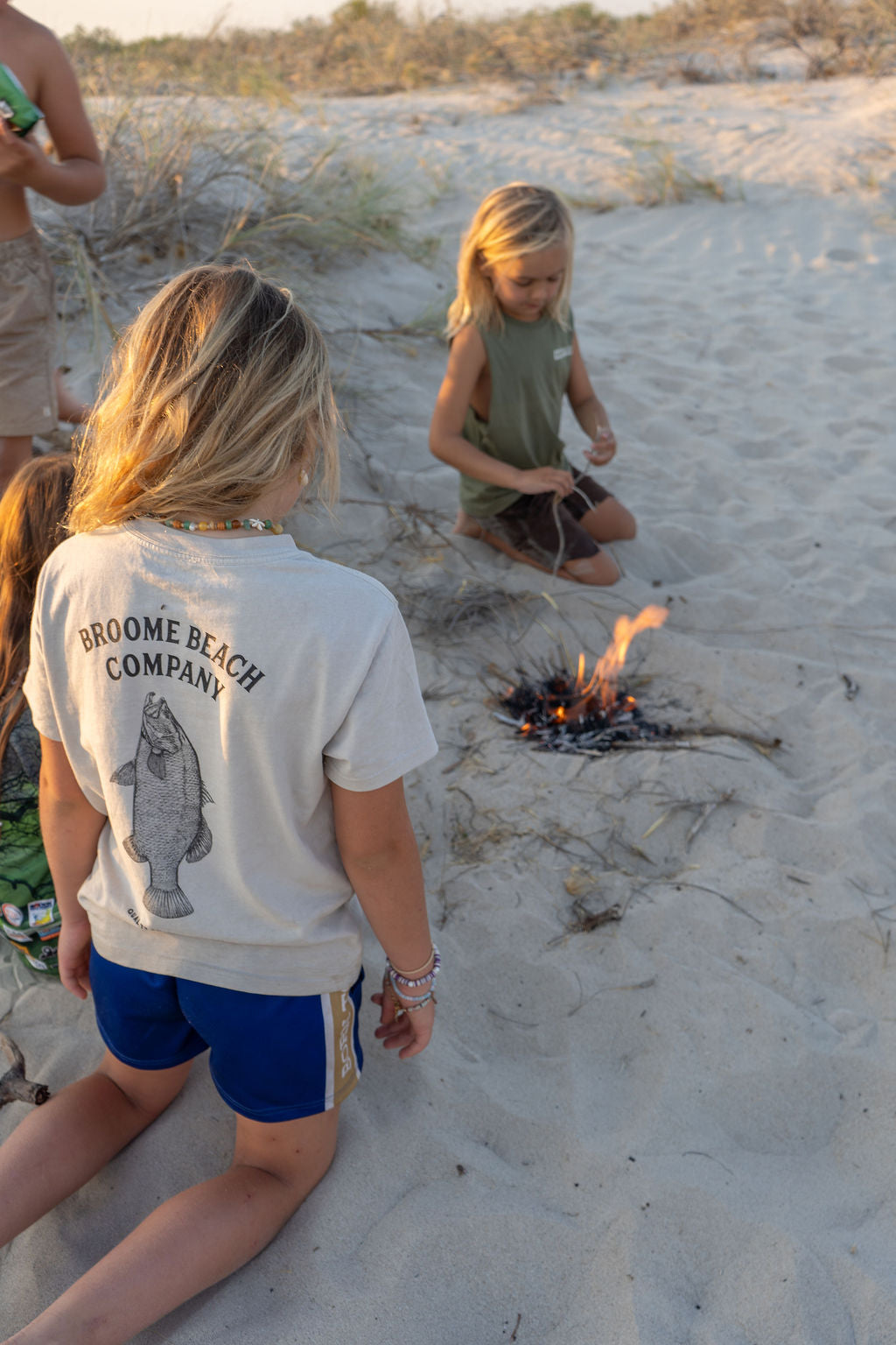 Kids Mini Coast Tee- Bone Barra Classic