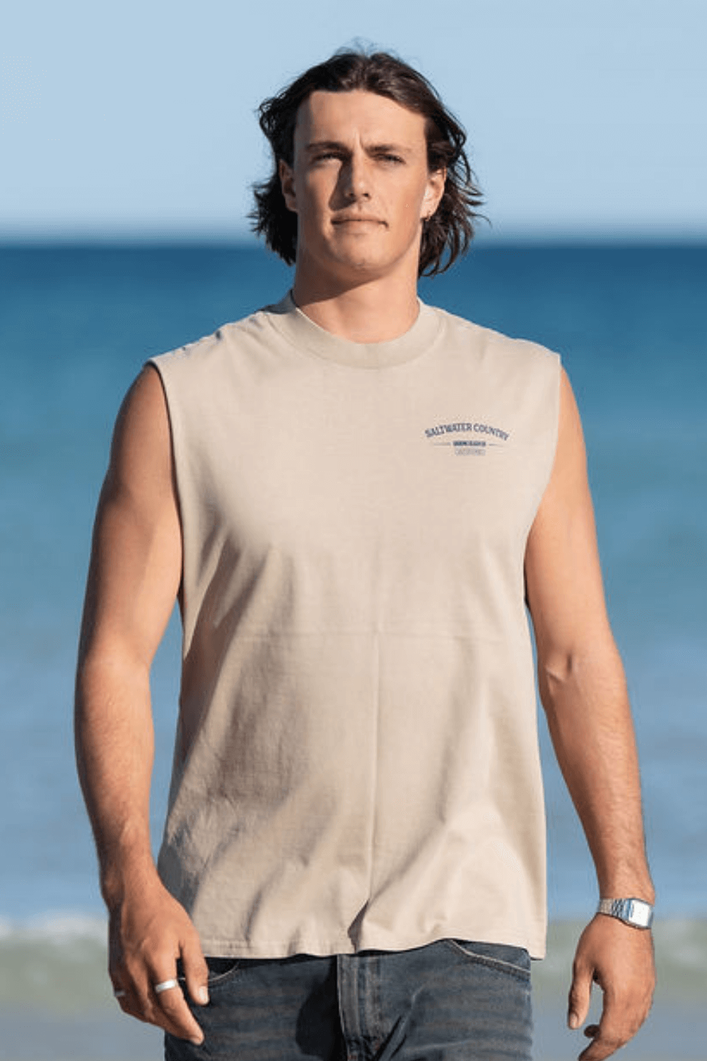 Faded Muscle Tank - Sailfish Saltwater Country