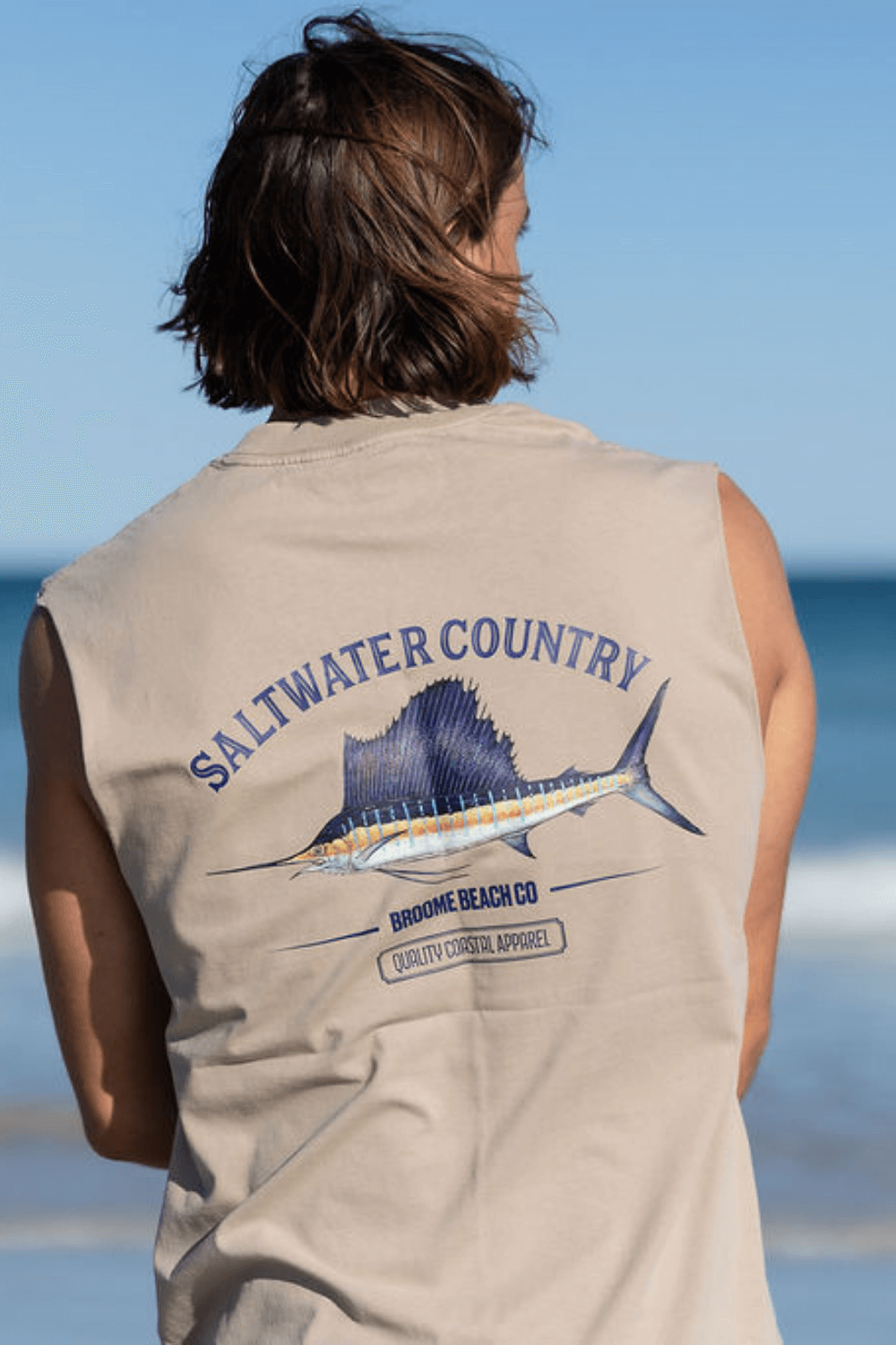 Faded Muscle Tank - Sailfish Saltwater Country