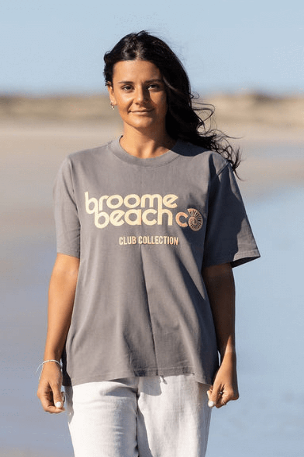 Ladies Club Box Tee - Washed Grey Nautilus