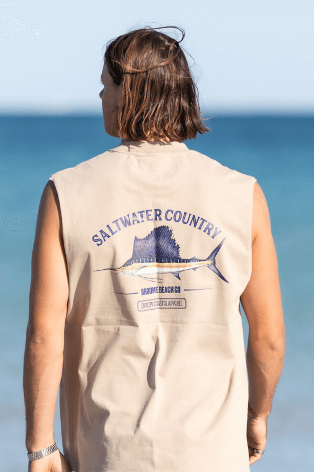 Faded Muscle Tank - Sailfish Saltwater Country