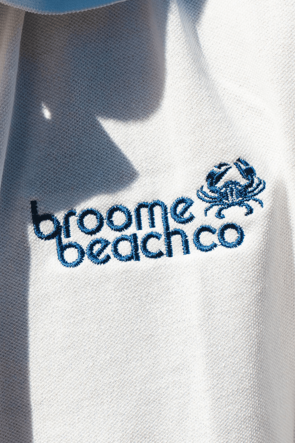 Premium Club Polo - white & navy crab