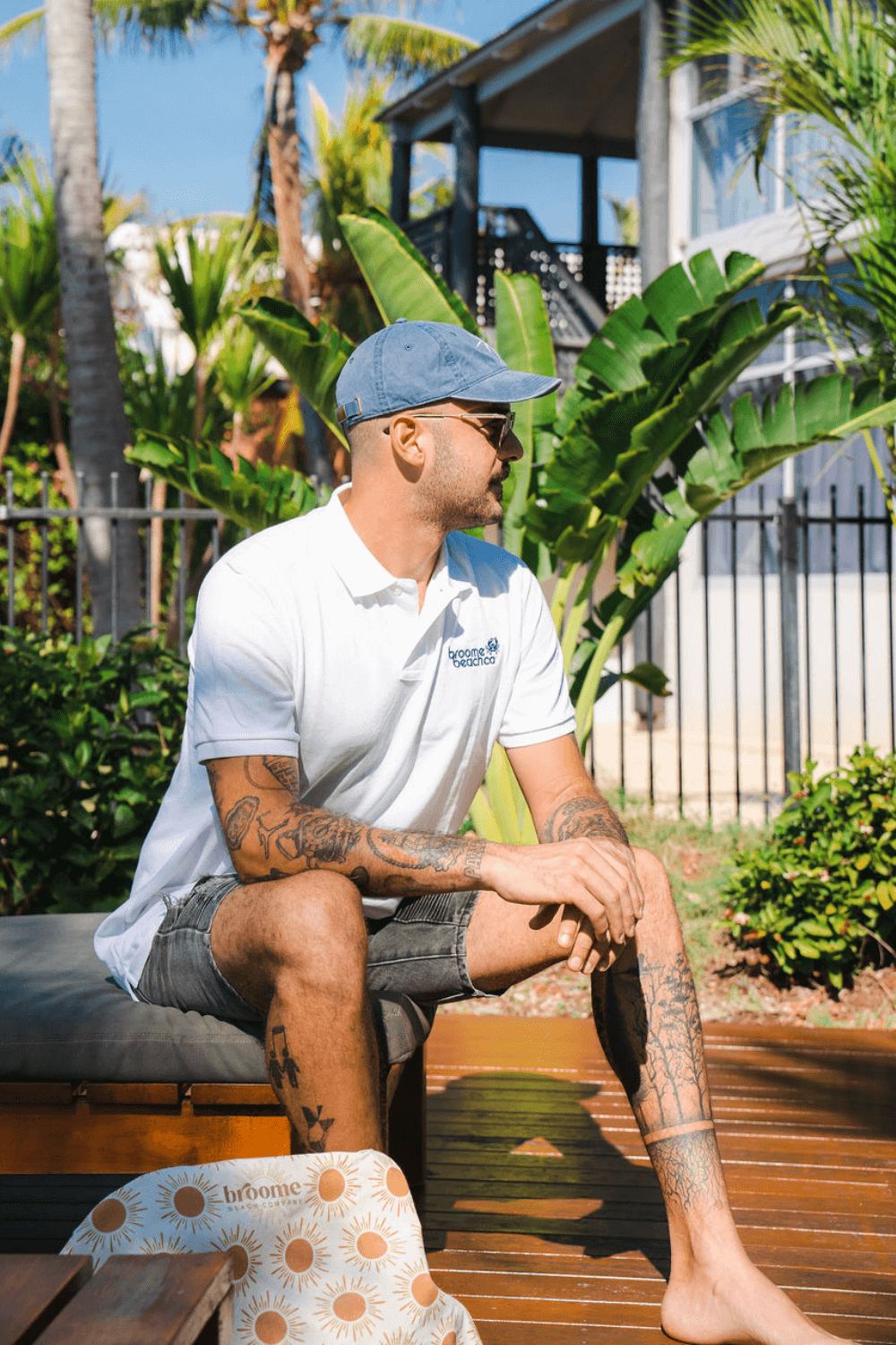 Premium Club Polo - white & navy crab