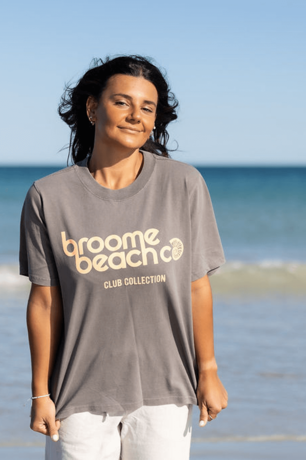 Ladies Club Box Tee - Washed Grey Nautilus