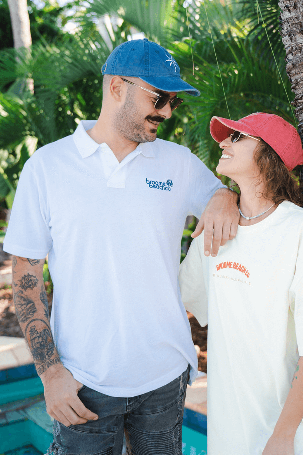 Premium Club Polo - white & navy crab