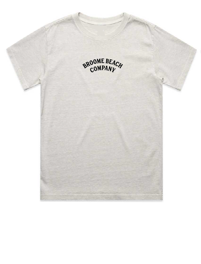Mens Heavy Tee - Washed Bone Barra