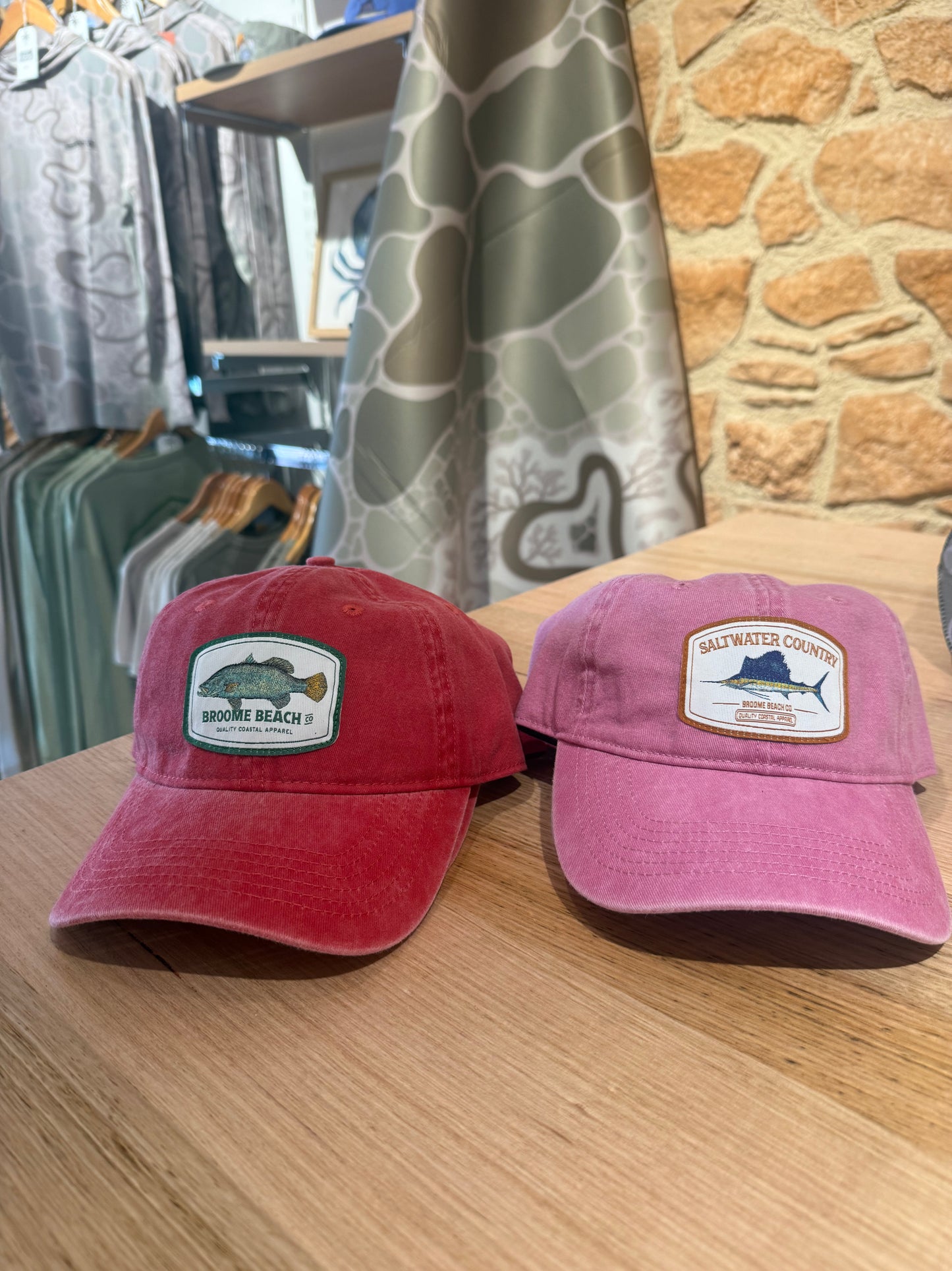 Red Washed Barramundi Dad Cap