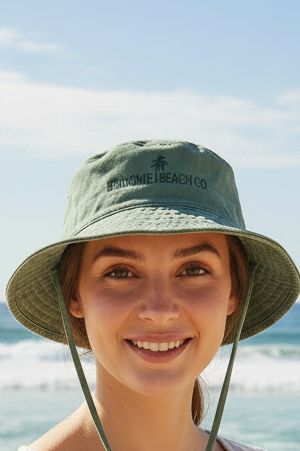 Beach Co Wide Brimmed Sun Hat - Washed Green