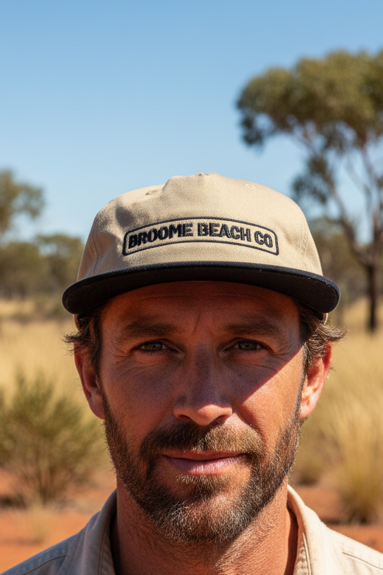 Sunset cap - Khaki & Black Two-tone