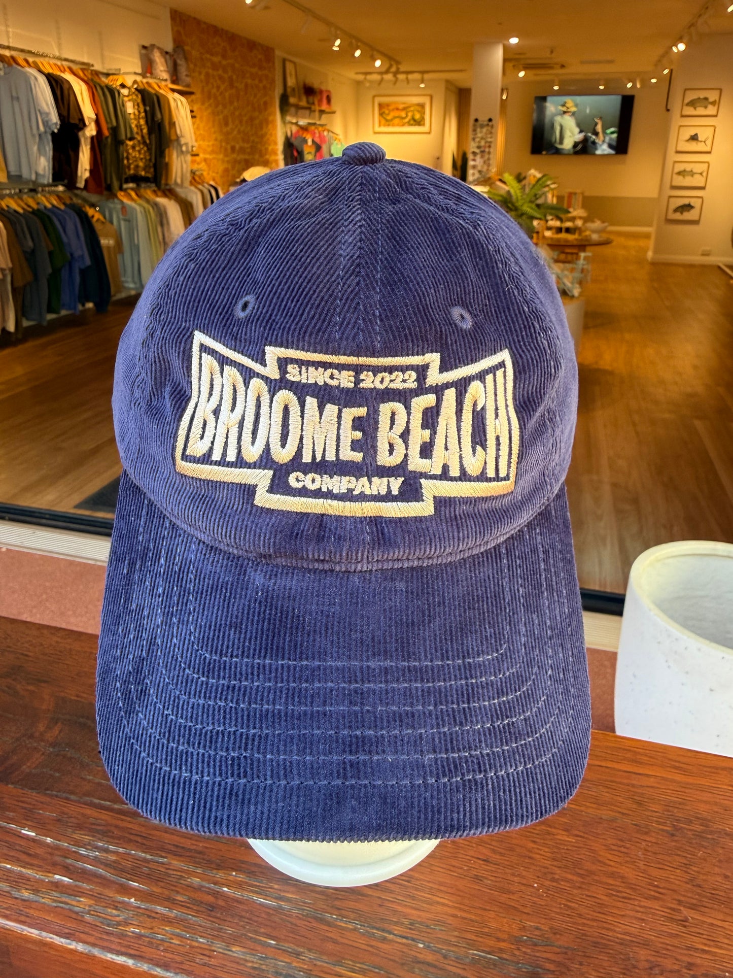 Cord Dad Cap - Navy & Gold