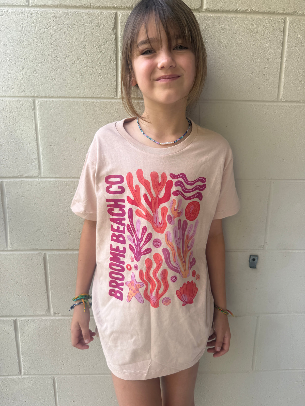 Kids Mini Coast Tee - Pink Coral Tee