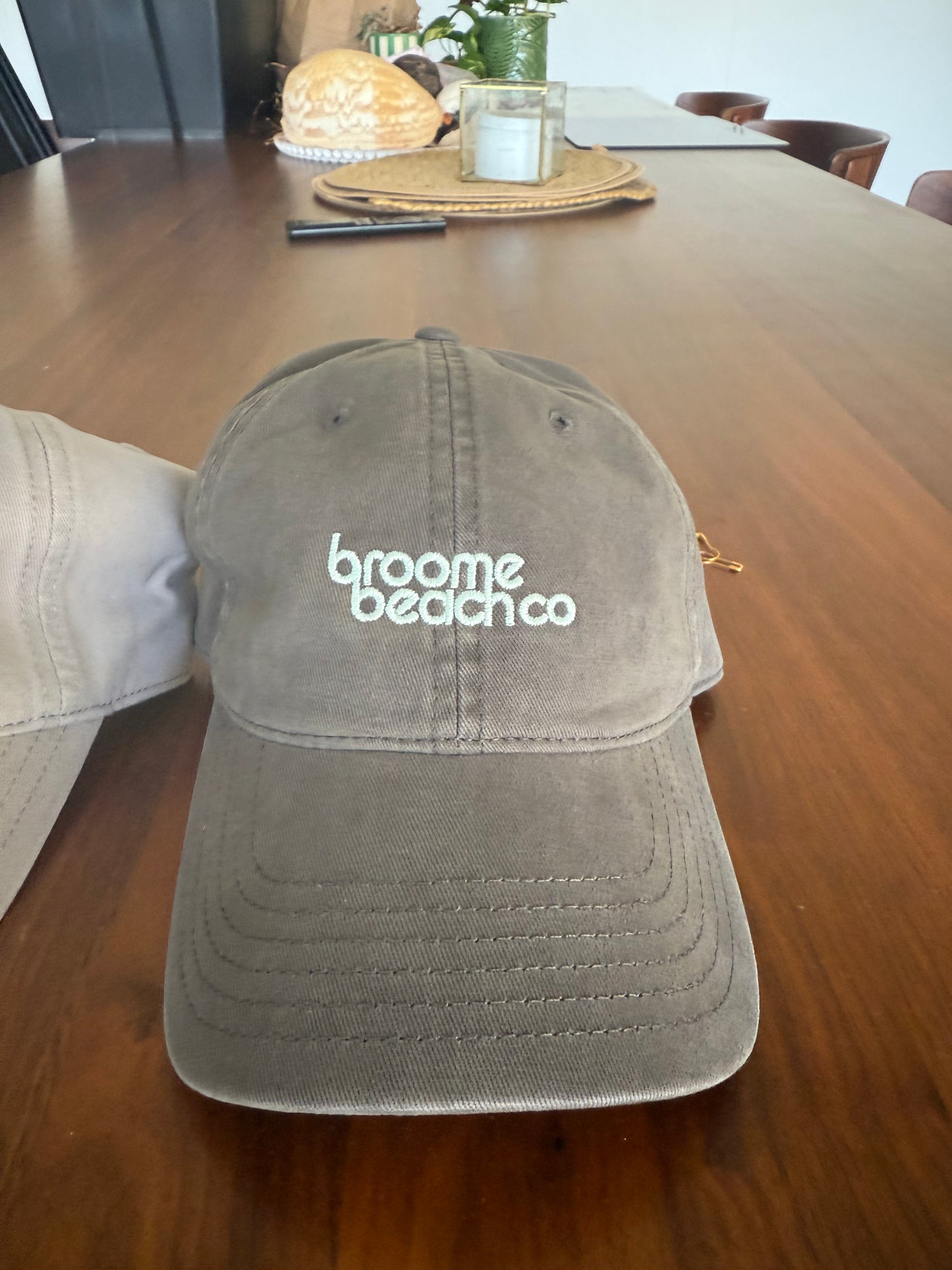 Premium Cotton Dad Cap - Charcoal Grey/Smoke Blue