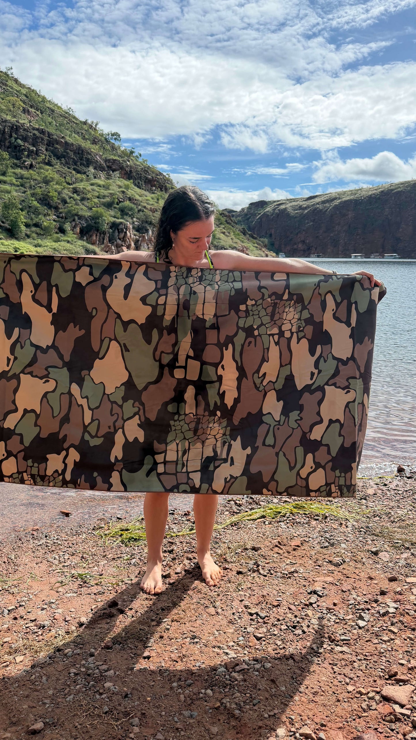 Microfibre Recycled Adventure Towel - King River Camo