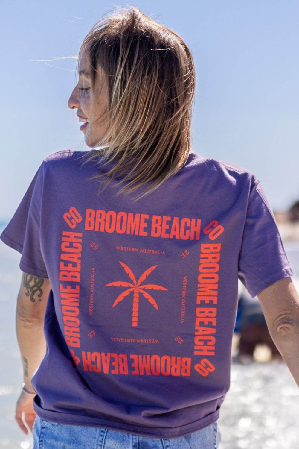 Ladies Dune Tee - Faded Purple Square