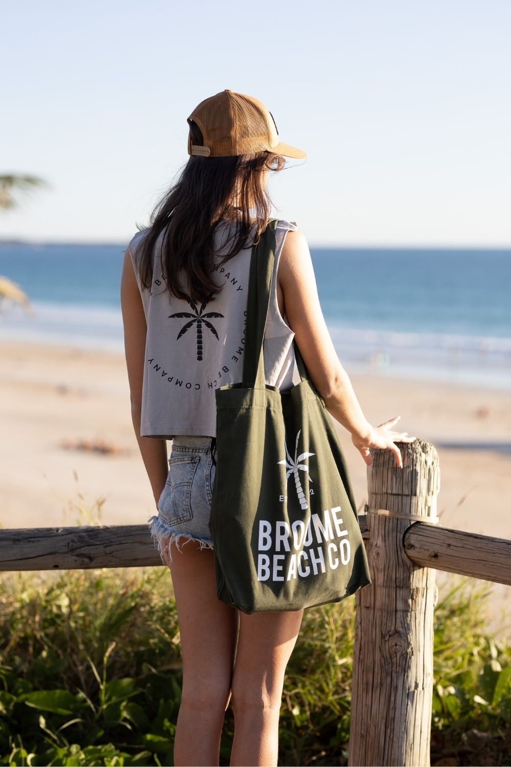 Ladies Crop Tank - Grey