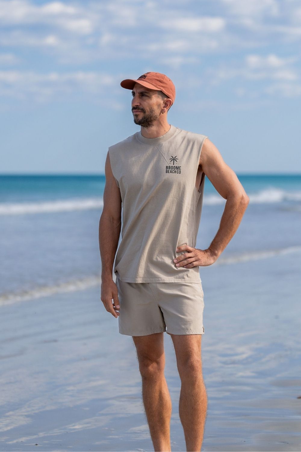 Faded Muscle Tank - Sand