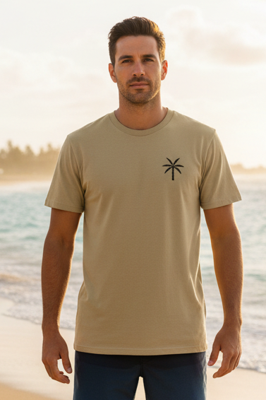 Coast Tee - Khaki & Black