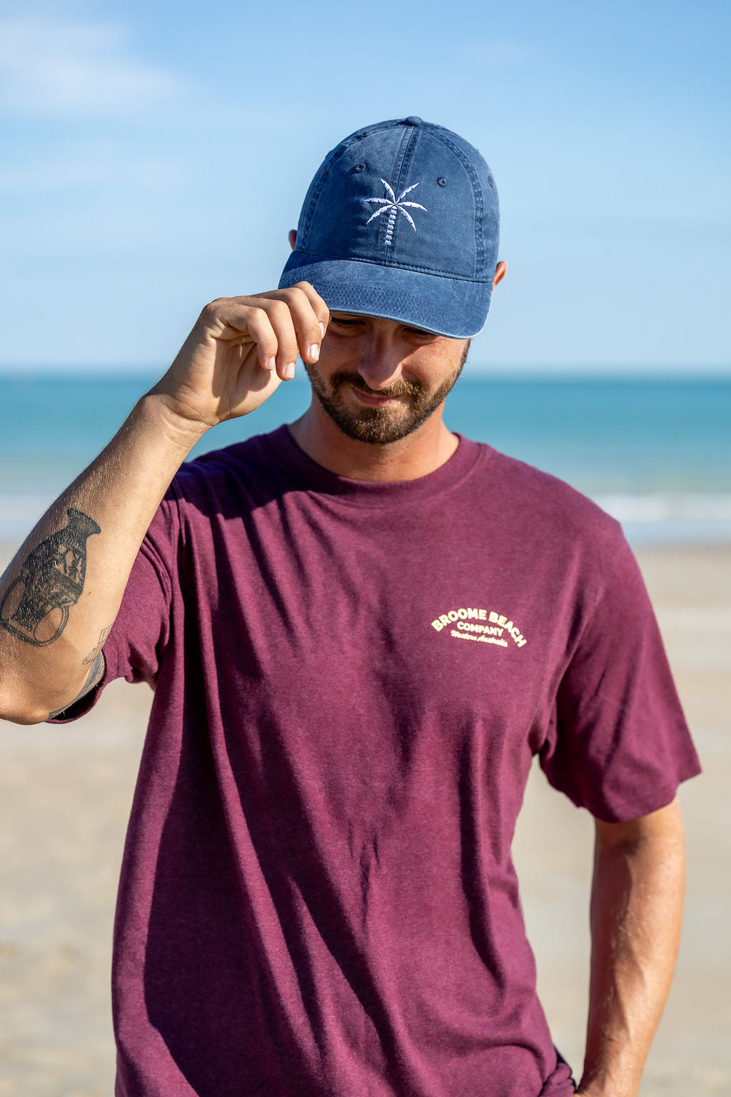 Common Tee - Washed Plum & Gold