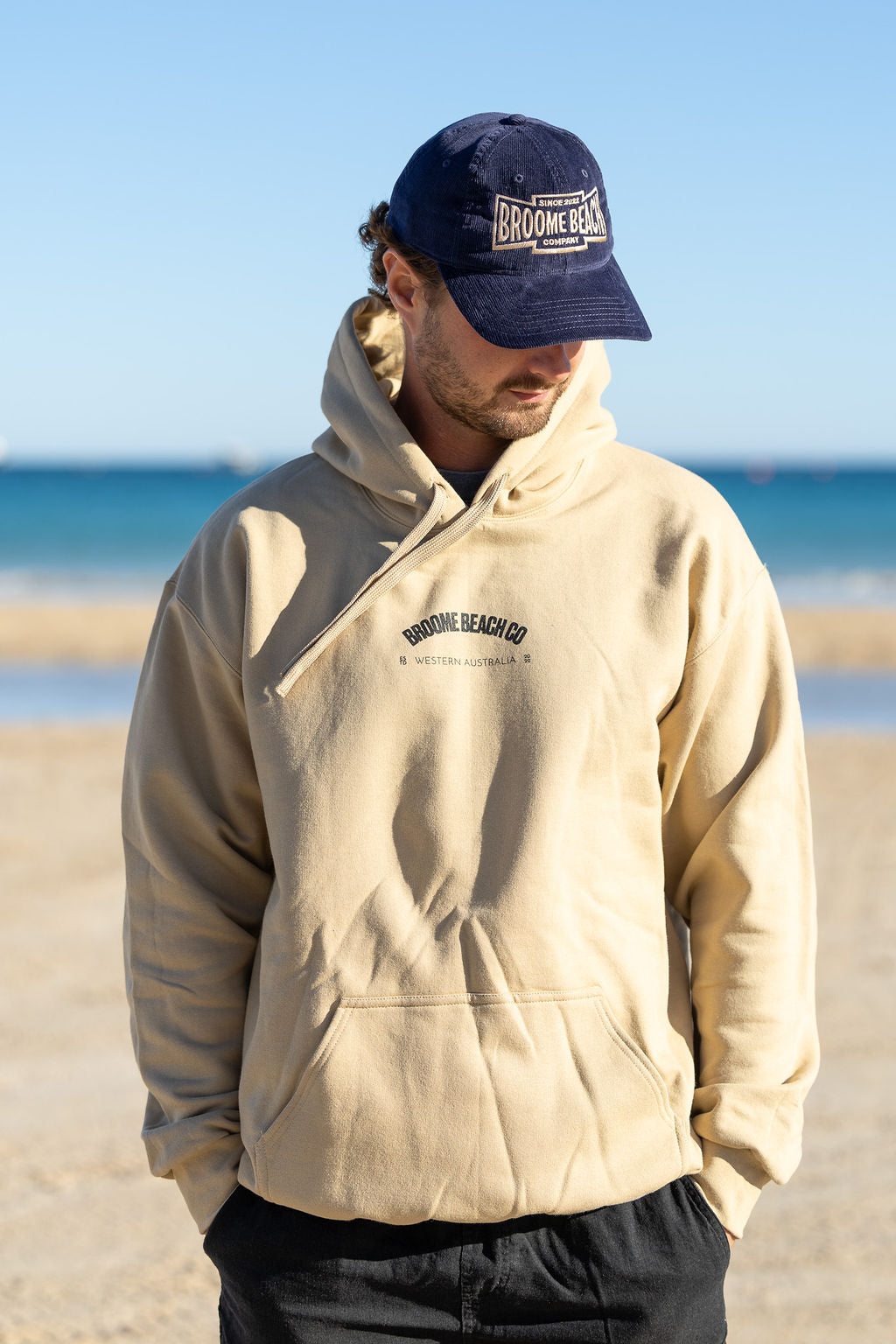 Premium Mens Hoodie - Tan Classic