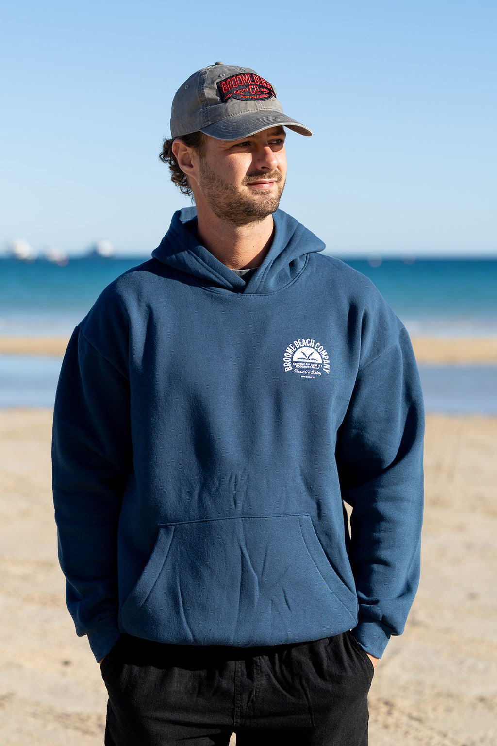 Mens Hoodie - Sea Blue Lightweight
