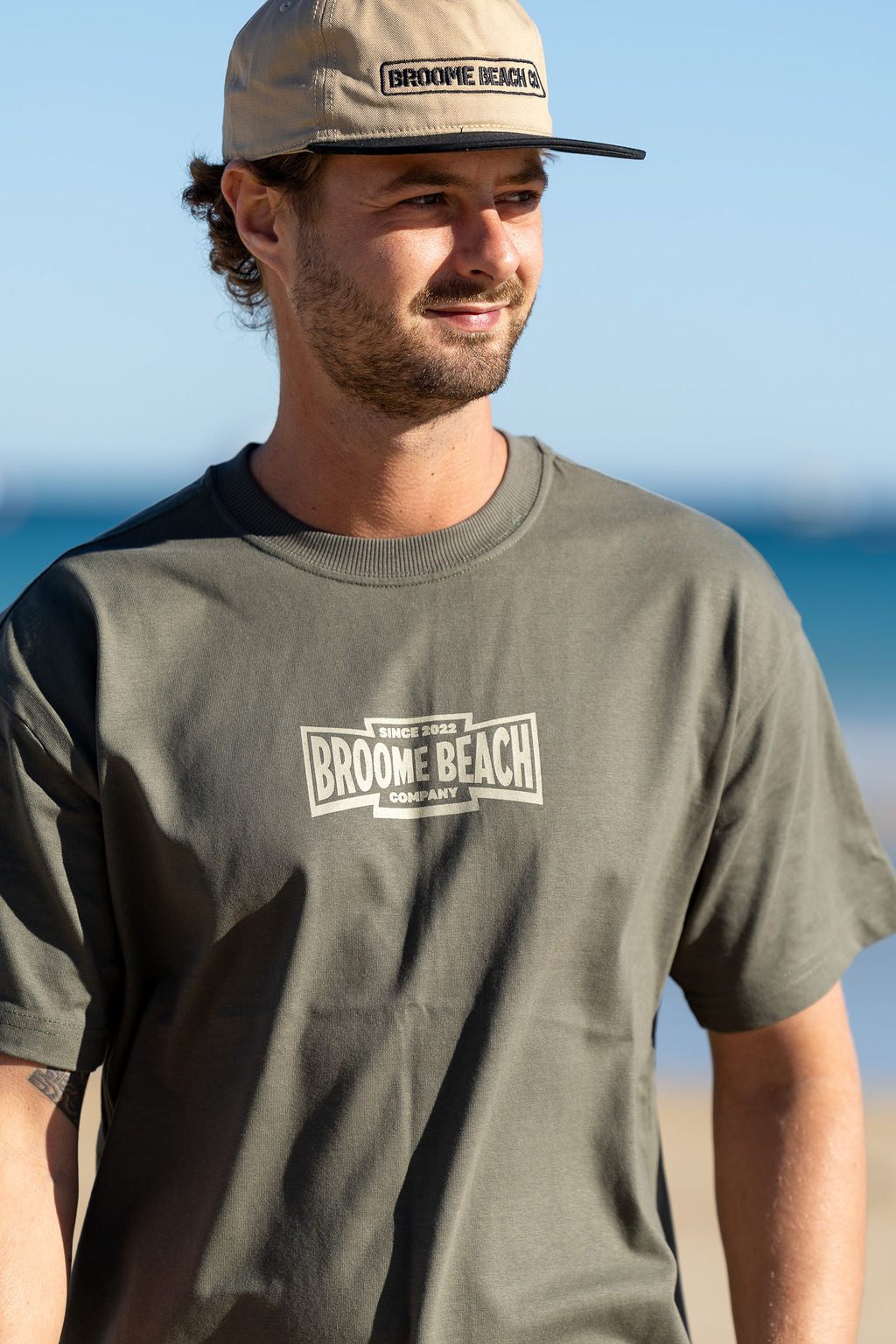 Sunset cap - Khaki & Black Two-tone