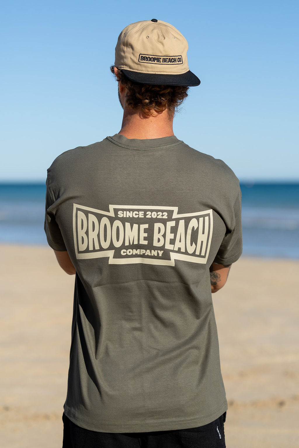 Sunset cap - Khaki & Black Two-tone