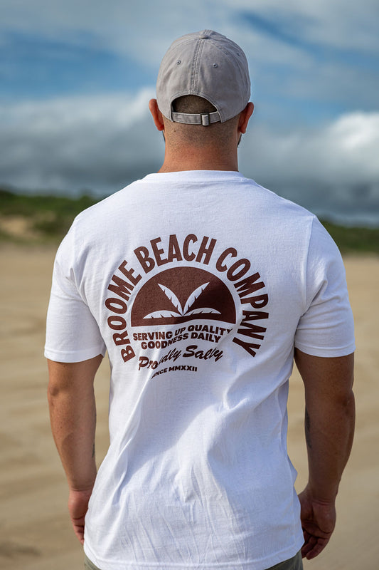 Common Tee - White & Brown Quality Palm