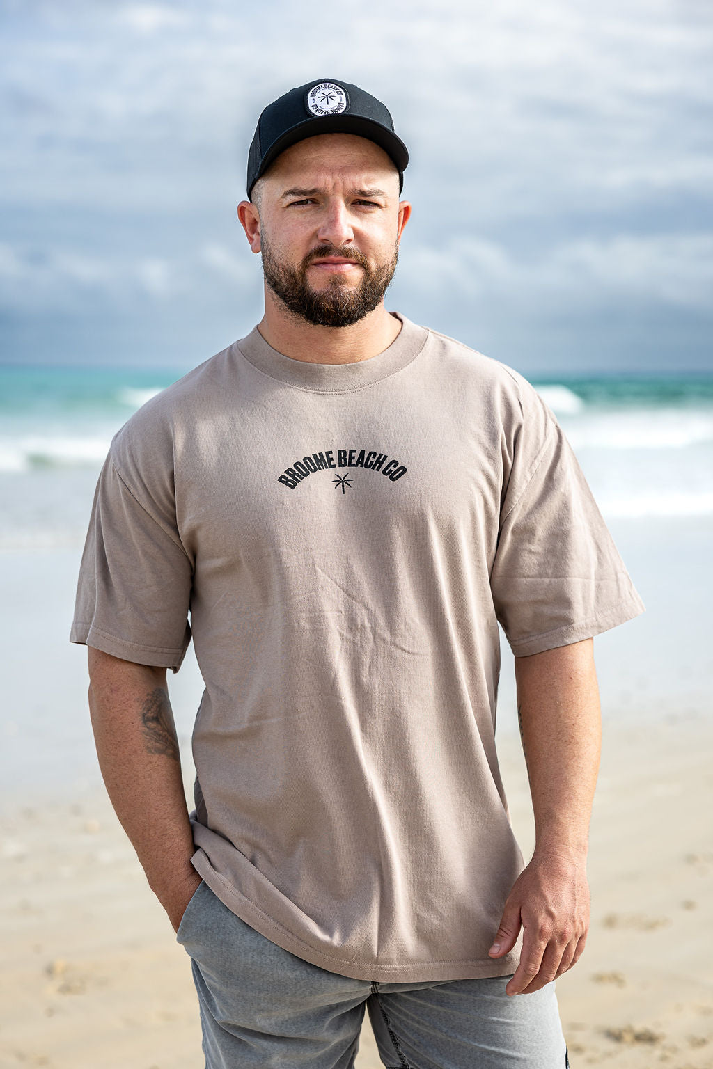 Mens Heavy Tee - Washed Dove Grey