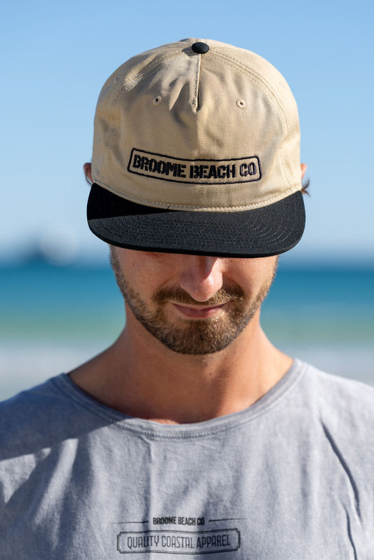 Sunset cap - Khaki & Black Two-tone