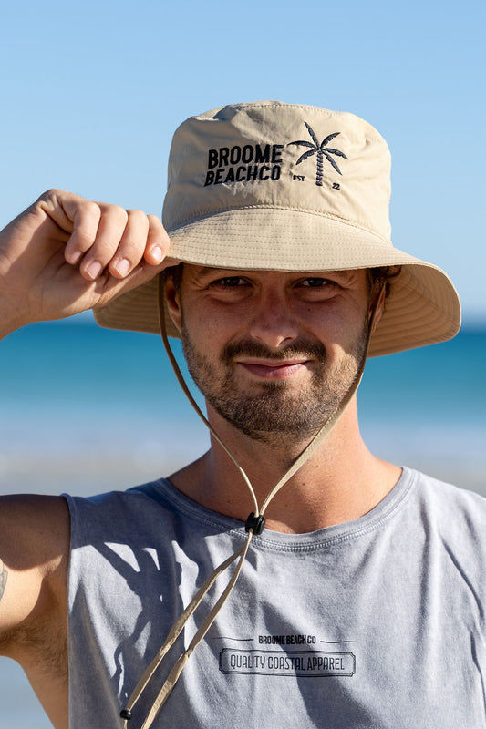 Beach Brimmed Fishing Hat - Khaki