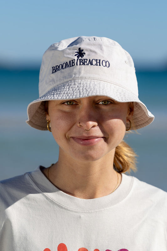 Beach Co Bucket Hat - Washed bone bucket hat