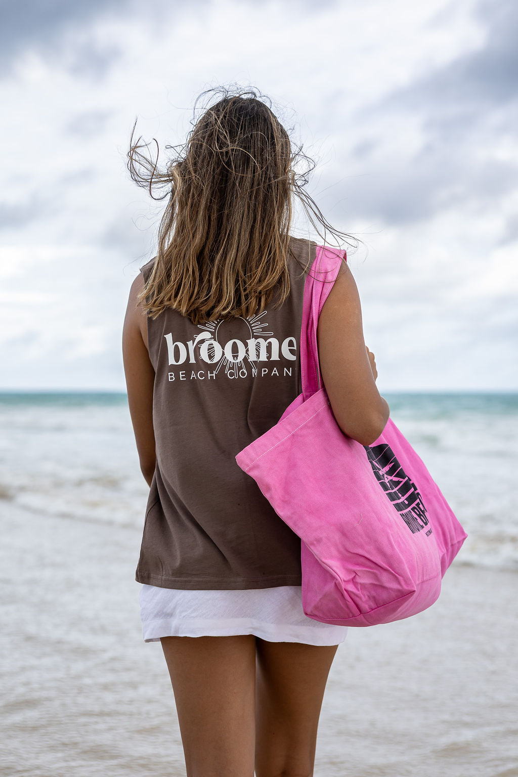 Ladies Longline Tank - Lightweight Hazelnut Sunset