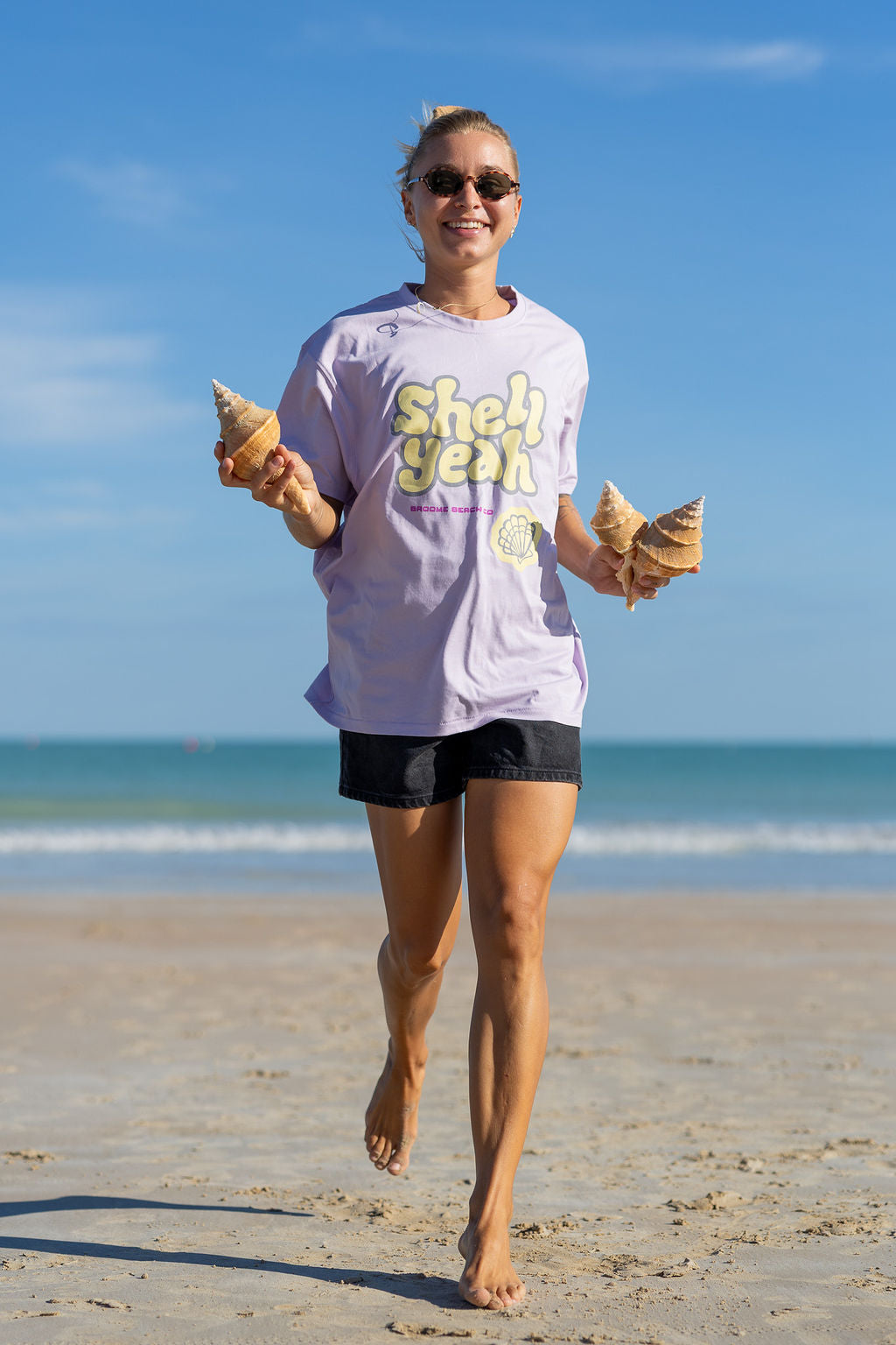 Ladies Shell Yeah - Pastel Lilac Box Tee