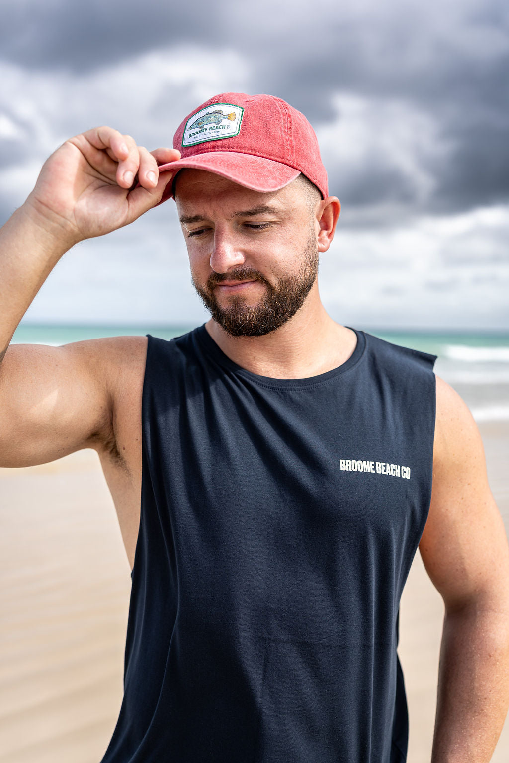 Beach Cut Off Tank - Navy