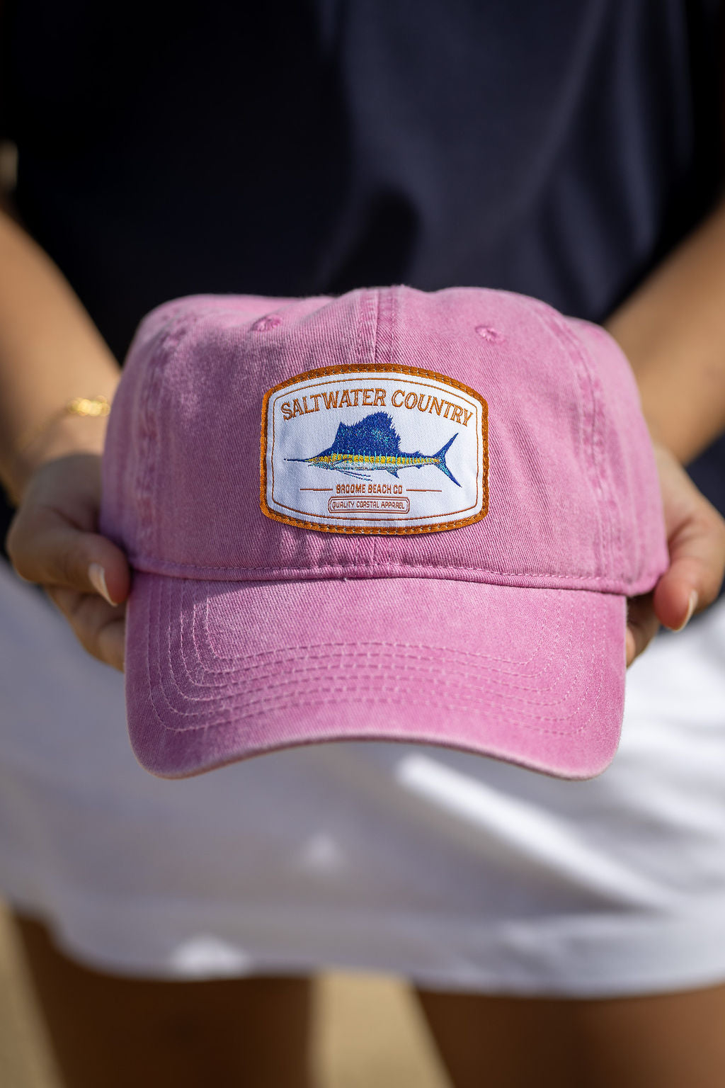 Bubblegum Pink Washed Sailfish Dad Cap