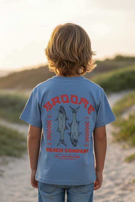 Kids Mini Coast Tee - Blue Threadfin