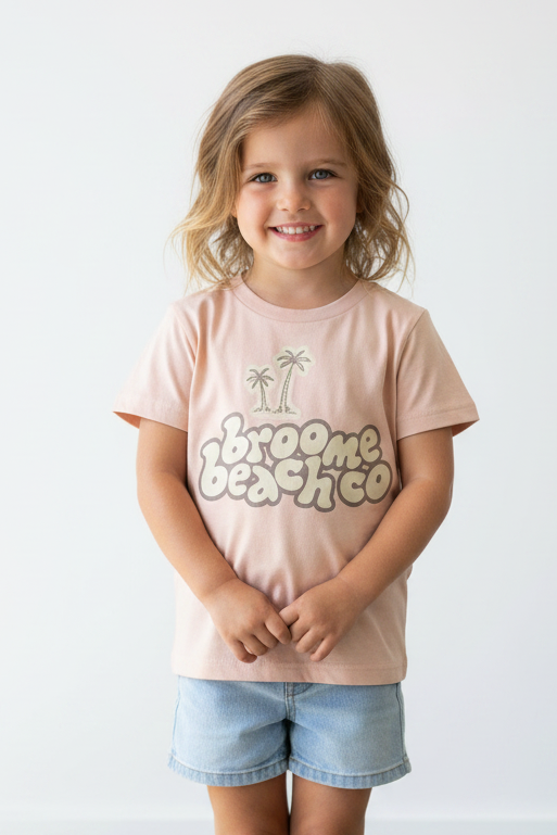 Kids Mini Coast Tee - Pale Pink Bubble