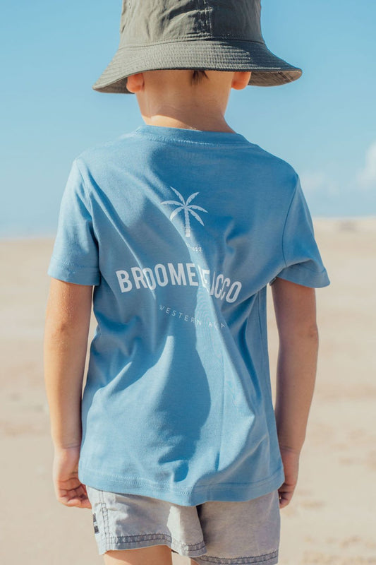 Kids Mini Coast Tee - Azure Blue