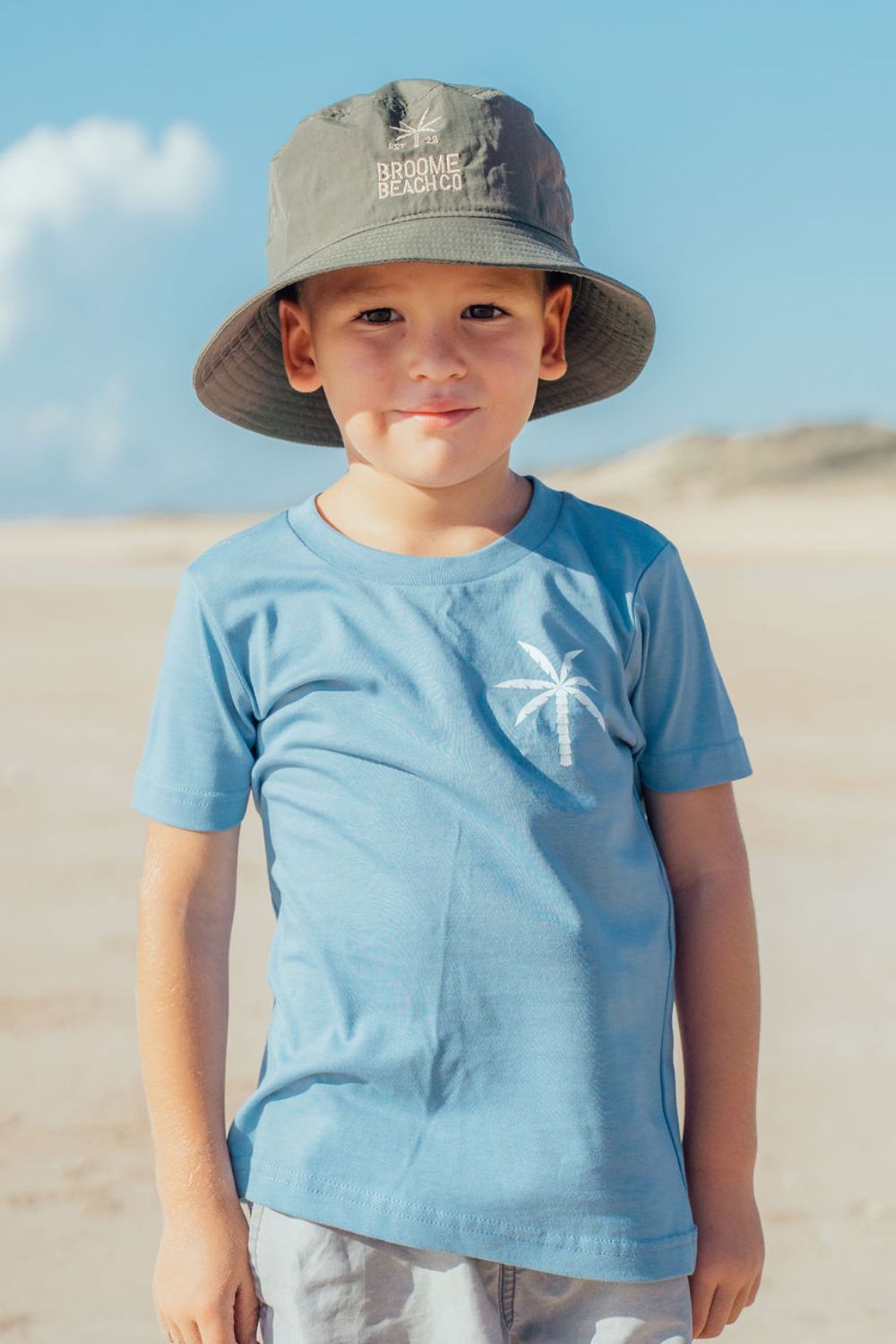 Kids Mini Coast Tee - Azure Blue