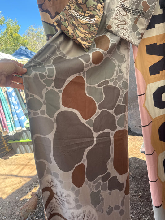 Microfibre Recycled Adventure Towel - King River Camo