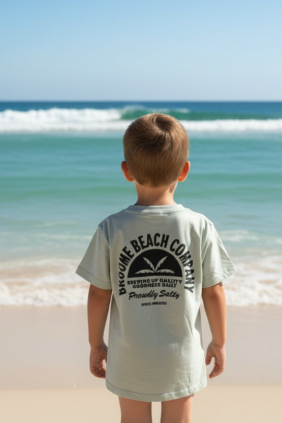 Kids Mini Coast Tee - Mint Proudly Salty