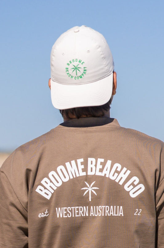Washed Cotton Dad Cap - Bone & Green